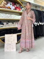 عباية جود بقماش روكاما مطرز وردي