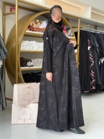 عباية سوليا كريب الاناقة طباعه ورود صغيره