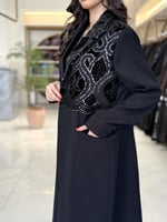 بليزر | عباية فاطمة بقماش كريب ايطالي تدخيلات مخمل...