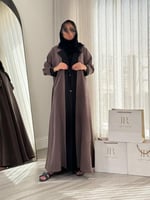 عباية تانيا | كلوش بقماش حرير مغسول لحمي