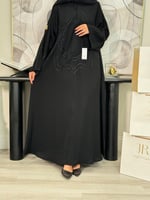 عباية اماليا ا بقماش انترنت كويتي اسود