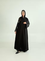 عباية ميسان بقماش كريب الاناقة بكم اورجنزا سنبلة ف...