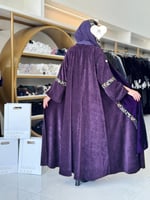 تشكيلة شتاء 2024 -عباية ياسمين بقماش مخمل بشال مطر...