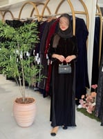 عباية شوق بقماش مخمل كوري تدخيلات كسرات