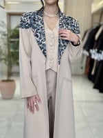 عباية إيليف بقماش كربب باربي تركي بيج ( طقم ثلاث ق...