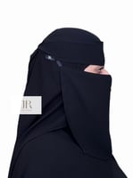 نقاب بقماش كوري وسط مايل ربطة عريضة