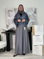 عباية هيفاء ا رمادي كامل