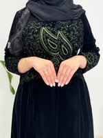 Winter collection ا عباية بلقيس مخمل كوري تطريز زي...