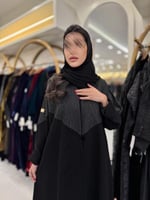 عباية جوليان بقماش كريب الابداع تدخيلات جاكار