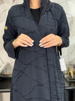 عباية رنان ا قماش لنن كحلي