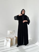 Winter collection ا عباية غيوم مخمل اكمام جاكار -...
