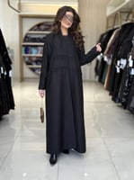 بليزر | عباية نوراه بقماش كريب ايطالي مزين بشك هدب