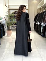 عباية ميسان بقماش جاكار مخطط كم كريب سراميك