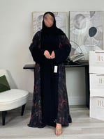 عباية رشا ا كحلي تدخيلات كم مربع مميز