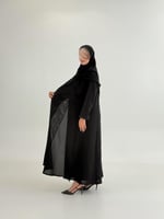 عباية مسار بقماش كريب الاناقة تدخيلات شاكيرا 1