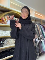 عباية غروب بقماش كريب اليخت اسود