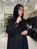 بليزر | عباية رويدا بقماش كريب الفخامة تدخيلات مخم...