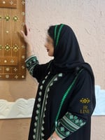 عباية اصالة بقماش كريب ملكي بتطريز تراثي