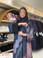 عباية دفى بقماش شيفون مبطن ملون