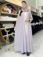 كولكشن رمضان ا عباية رويده بقماش كريب ويفر مطرز مو...