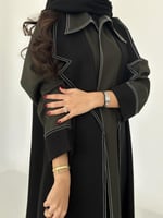 عباية طويقيه بليزر بقماش كريب اخضر