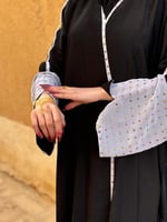 عباية رماح بقماش سي واي تدخيلات شيفون ابيض