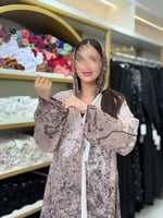 عباية ميرانا بقماش شيفون مبطن فستقي