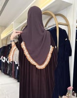 عباية زوينه بقماش مخمل كوري بكم مطرز حياكه يدويه ب...