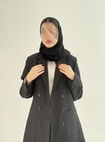 بليزر | عباية رودينه بقماش جاكر شتوي مقلم٣