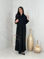 عباية جوري بقماش كريب الاناقه بشك سود