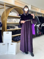 تشكيلة شتاء 2024 -عباية ياسمين بقماش مخمل بشال مطر...