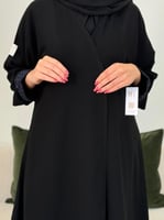 عباية الهنوف ا قماش ملكي تطريز كحلي