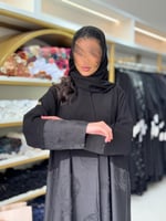 عباية جودان بقماش كريب الابداع تدخيلات جاكار مورد