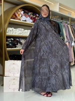 عباية شروق بقماش شيفون طبقتين مكسر ( ١ )