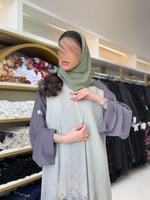 عباية نايله بقماش برنت كسرات بلاسيه زيتي