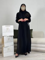 عباية غدير ا بليزر كريب الاناقة كاروهات مربعات