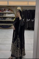 عباية الترف بقماش شيفون مخمل مبطن برسم انيق