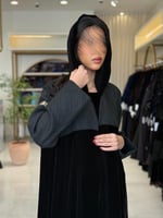 عباية عسل بقماش مخمل كوري تدخيلات جاكار 1