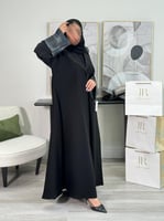 عباية كامله | كريب الاناقة تدخيلات مقلم سماوي