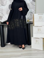 عباية فتون ا بقماش انترنت كويتي تطريز ذهبي