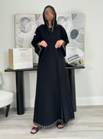 عباية فيور | اسود مع كحلي