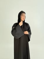 عباية ميسان بقماش كريب الاناقة بكم اورجنزا سنبلة ا...