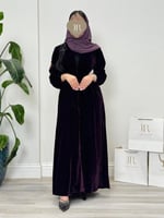 Winter collection ا عباية وعد بقماش مخمل موف