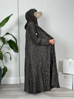 عباية دره ا بقماش حرير زيتي