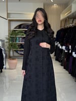 بليزر | عباية سهاد بقماش جاكار مزين بشك