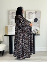 عباية ميس | دبل فيس اسود وتايقر