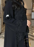 عباية اسيل كريب بانوراما تدخيلات دانتل