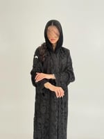 عباية دلال بقماش دانتل اسود