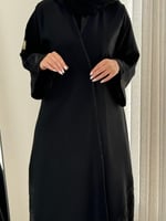 عباية شيماء | بقماش كريب الاناقه وجاكار