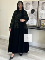 عباية انجيلا ا مخمل بتطريز - اخضر